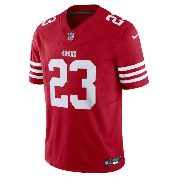 Men's San Francisco 49ers Christian McCaffrey Nike Scarlet Vapor F.U.S.E. Limited Jersey - GNE DROP274