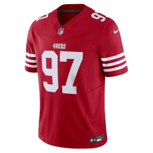 Men's San Francisco 49ers Nick Bosa Nike Scarlet Vapor F.U.S.E. Limited Jersey - GNE DROP276