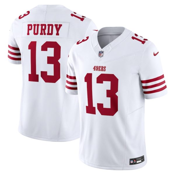 Men's San Francisco 49ers Brock Purdy Nike White Vapor F.U.S.E. Limited Jersey - GNE DROP277