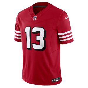 Men's San Francisco 49ers Brock Purdy Nike Scarlet Vapor F.U.S.E. Limited Jersey - GNE DROP278