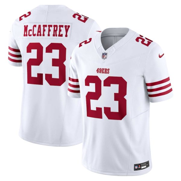 Men's San Francisco 49ers Christian McCaffrey Nike White Vapor F.U.S.E. Limited Jersey - GNE DROP279