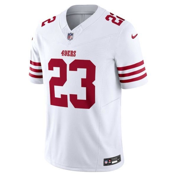 Men's San Francisco 49ers Christian McCaffrey Nike White Vapor F.U.S.E. Limited Jersey - GNE DROP279