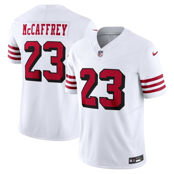 Men's San Francisco 49ers Christian McCaffrey Nike White Vapor F.U.S.E. Limited 2nd Alternate Jersey - GNE DROP280