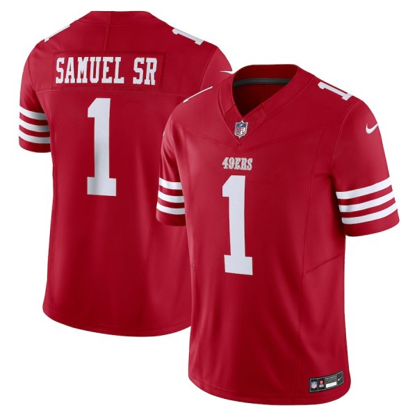 Men's San Francisco 49ers Deebo Samuel Sr Nike Scarlet Vapor F.U.S.E. Limited Jersey - GNE DROP284