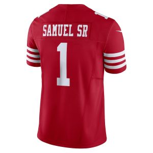 Men's San Francisco 49ers Deebo Samuel Sr Nike Scarlet Vapor F.U.S.E. Limited Jersey - GNE DROP284