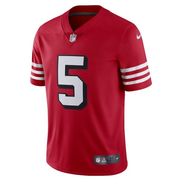 Men's San Francisco 49ers Trey Lance Nike Scarlet Alternate Vapor Limited Jersey - GNE DROP286