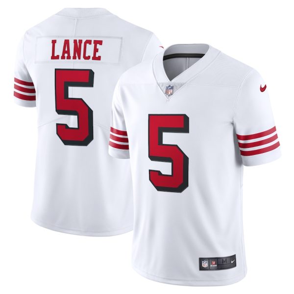 Men's San Francisco 49ers Trey Lance Nike White Alternate 2 Vapor Limited Jersey - GNE DROP289