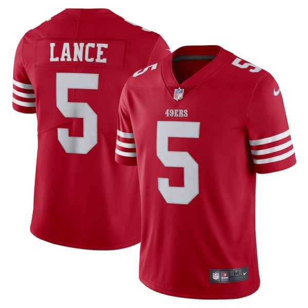 Men's San Francisco 49ers Trey Lance Nike Scarlet Vapor Limited Jersey - GNE DROP290