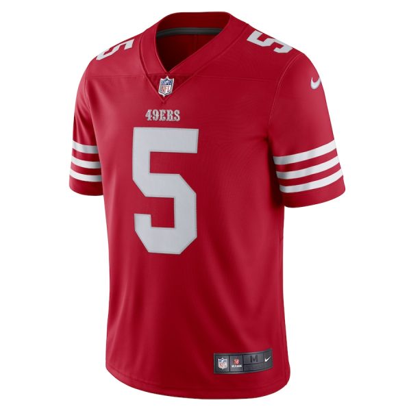 Men's San Francisco 49ers Trey Lance Nike Scarlet Vapor Limited Jersey - GNE DROP290