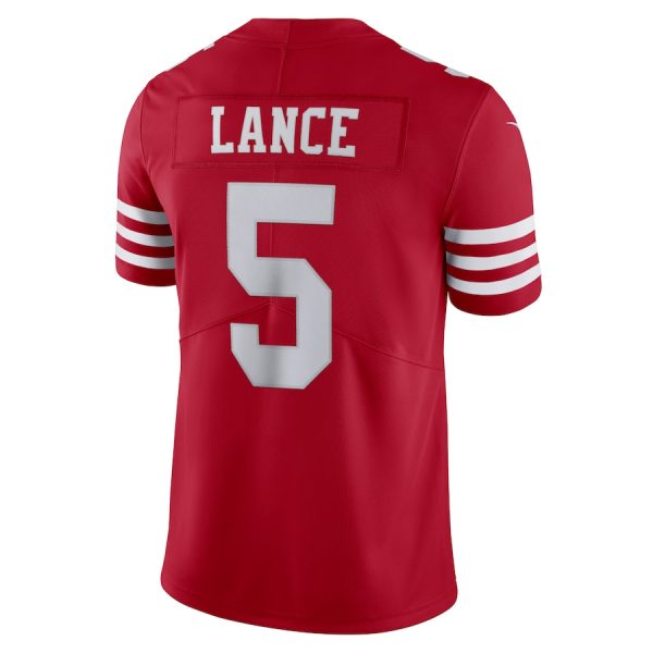 Men's San Francisco 49ers Trey Lance Nike Scarlet Vapor Limited Jersey - GNE DROP290