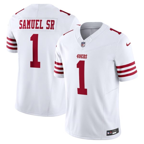 Men's San Francisco 49ers Deebo Samuel Sr Nike White Vapor F.U.S.E. Limited Jersey - GNE DROP291