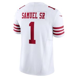 Men's San Francisco 49ers Deebo Samuel Sr Nike White Vapor F.U.S.E. Limited Jersey - GNE DROP291