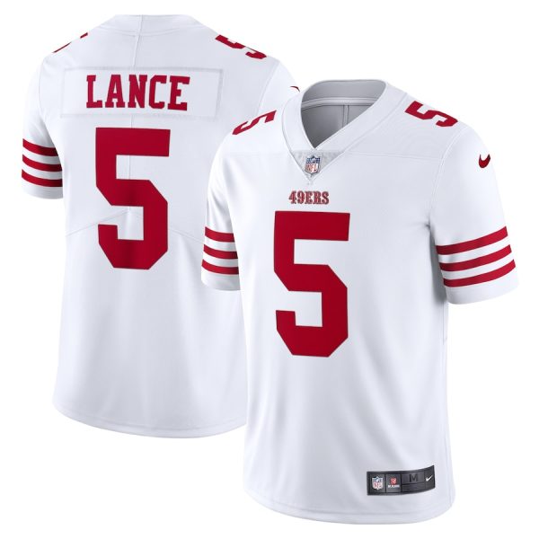 Men's San Francisco 49ers Trey Lance Nike White Vapor Limited Jersey - GNE DROP292