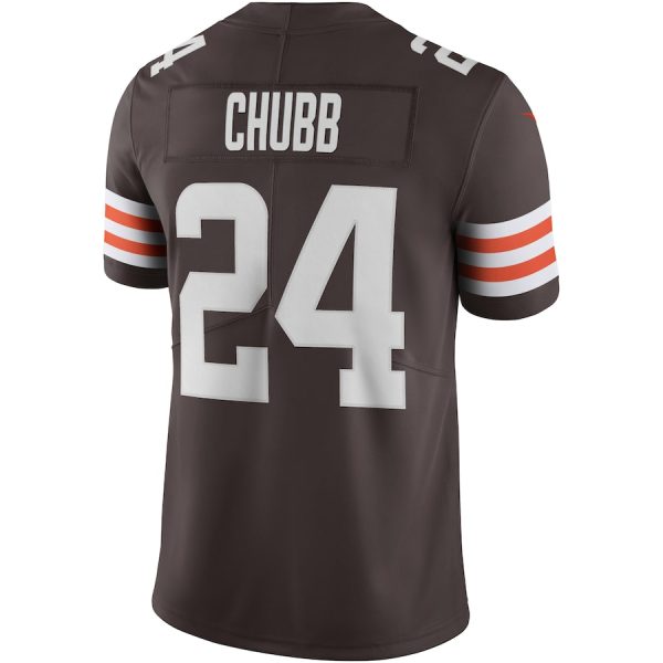 Men's Cleveland Browns Nick Chubb Nike Brown Vapor Limited Jersey - GNE DROP299