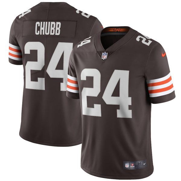 Men's Cleveland Browns Nick Chubb Nike Brown Vapor Limited Jersey - GNE DROP299