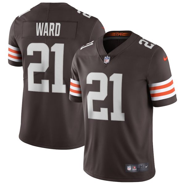 Men's Cleveland Browns Denzel Ward Nike Brown Vapor Limited Jersey - GNE DROP304