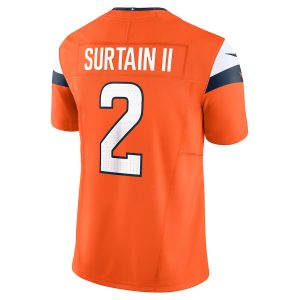 Men's Denver Broncos Patrick Surtain II Nike Orange Mile High Collection Vapor F.U.S.E. Limited Jersey - GNE DROP311