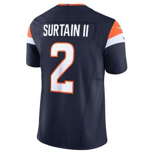 Men's Denver Broncos Patrick Surtain II Nike Navy Mile High Collection Vapor F.U.S.E. Limited Jersey - GNE DROP312