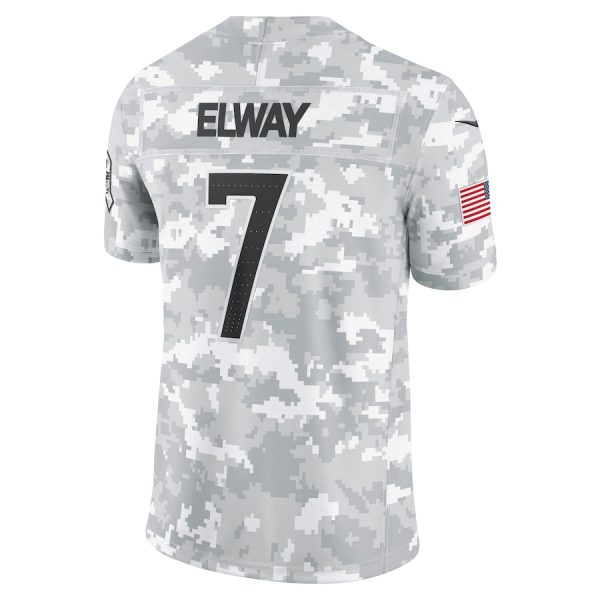 Men's Denver Broncos John Elway Nike Arctic Camo 2024 Salute to Service Retired Player Limited Jersey - GNE DROP315