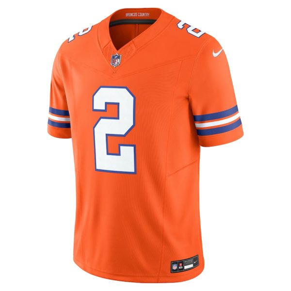 Men's Denver Broncos Patrick Surtain II Nike Orange Alternate Mile High Collection 1977 Throwback Vapor F.U.S.E. Limited Jersey - GNE DROP316