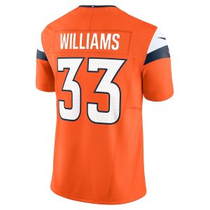 Men's Denver Broncos Javonte Williams Nike Orange Mile High Collection Vapor F.U.S.E. Limited Jersey - GNE DROP319