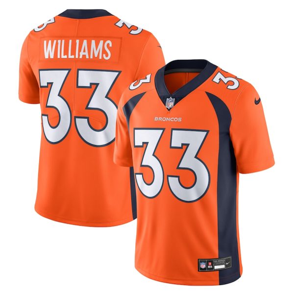 Men's Denver Broncos Javonte Williams Nike Orange Vapor Untouchable Limited Jersey - GNE DROP320