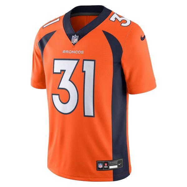 Men's Denver Broncos Justin Simmons Nike Orange Vapor Untouchable Limited Jersey - GNE DROP322