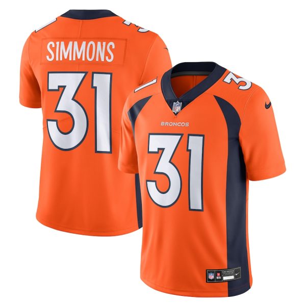 Men's Denver Broncos Justin Simmons Nike Orange Vapor Untouchable Limited Jersey - GNE DROP322