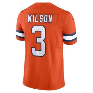 Men's Denver Broncos Russell Wilson Nike Orange Vapor F.U.S.E. Limited Jersey - GNE DROP323