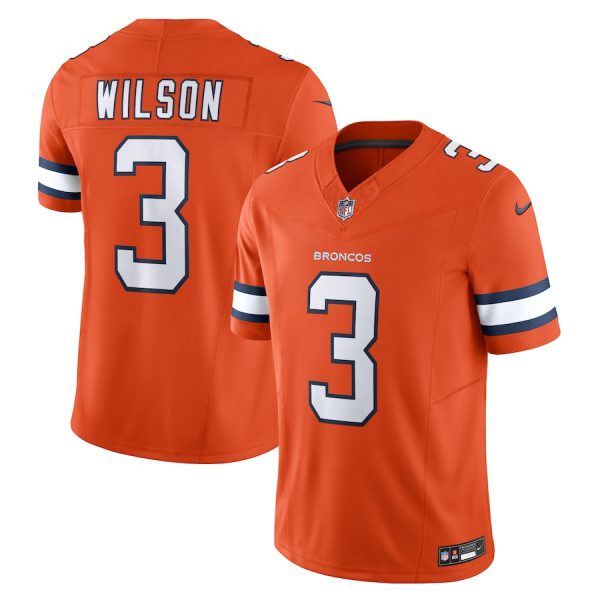 Men's Denver Broncos Russell Wilson Nike Orange Vapor F.U.S.E. Limited Jersey - GNE DROP323