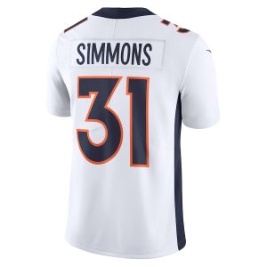 Men's Denver Broncos Justin Simmons Nike White Vapor Untouchable Limited Jersey - GNE DROP324