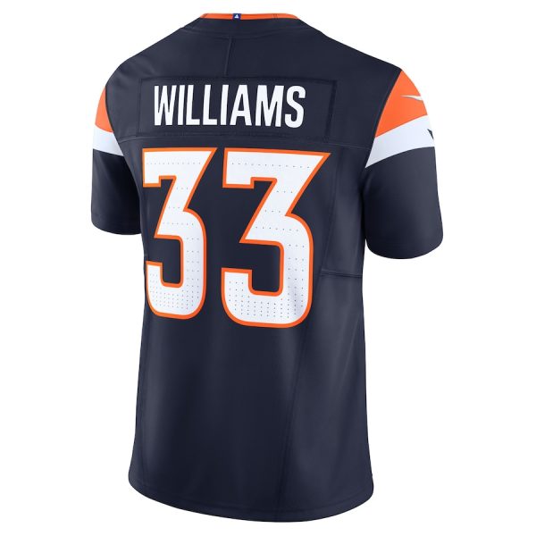 Men's Denver Broncos Javonte Williams Nike Navy Mile High Collection Vapor F.U.S.E. Limited Jersey - GNE DROP327