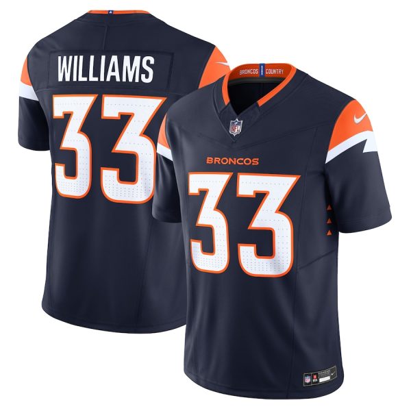 Men's Denver Broncos Javonte Williams Nike Navy Mile High Collection Vapor F.U.S.E. Limited Jersey - GNE DROP327