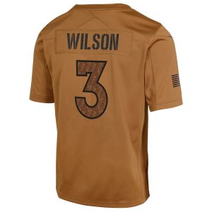 Men's Denver Broncos Russell Wilson Nike Brown Salute To Service Limited Jersey - GNE DROP330