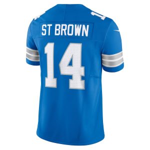 Men's Detroit Lions Amon-Ra St. Brown Nike Blue Vapor F.U.S.E. Limited Jersey - GNE DROP331