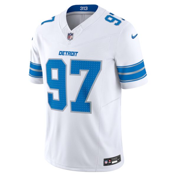 Men's Detroit Lions Aidan Hutchinson Nike White Vapor F.U.S.E. Limited Jersey - GNE DROP333