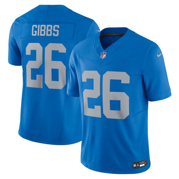 Men's Detroit Lions Jahmyr Gibbs Nike Blue Vapor F.U.S.E. Alternate Limited Jersey - GNE DROP336