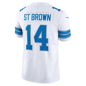 Men's Detroit Lions Amon-Ra St. Brown Nike White Vapor F.U.S.E. Limited Jersey - GNE DROP337