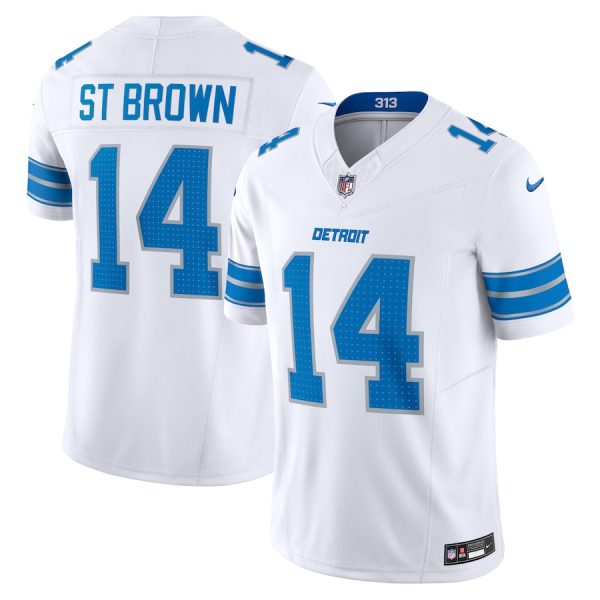 Men's Detroit Lions Amon-Ra St. Brown Nike White Vapor F.U.S.E. Limited Jersey - GNE DROP337