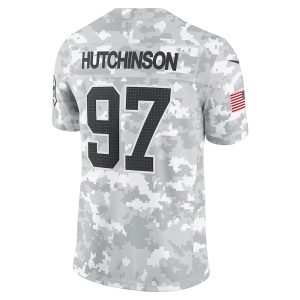 Men's Detroit Lions Aidan Hutchinson Nike Arctic Camo 2024 Salute to Service Limited Jersey - GNE DROP338