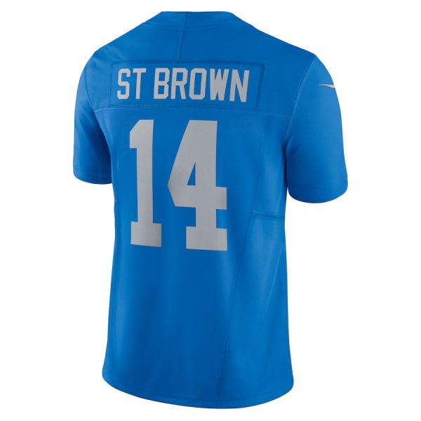 Men's Detroit Lions Amon-Ra St. Brown Nike Blue Vapor F.U.S.E. Alternate Limited Jersey - GNE DROP339