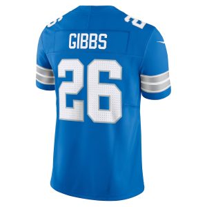 Men's Detroit Lions Jahmyr Gibbs Nike Blue Vapor F.U.S.E. Limited Jersey - GNE DROP340