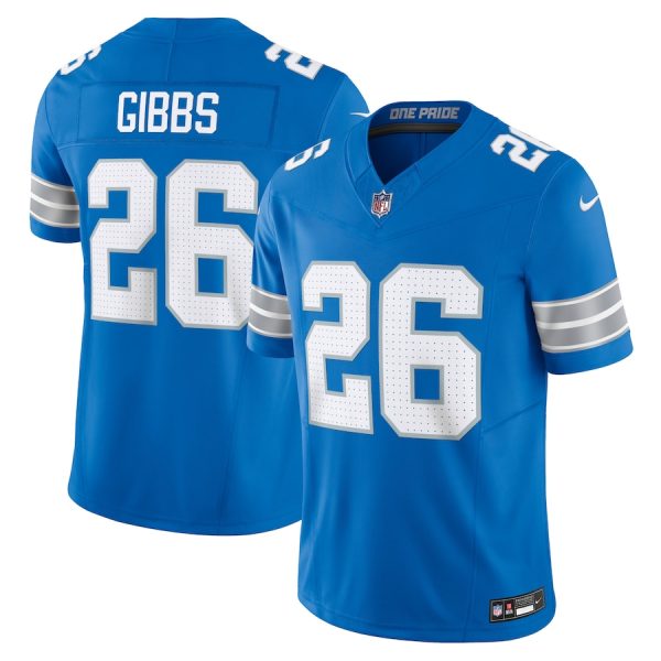 Men's Detroit Lions Jahmyr Gibbs Nike Blue Vapor F.U.S.E. Limited Jersey - GNE DROP340