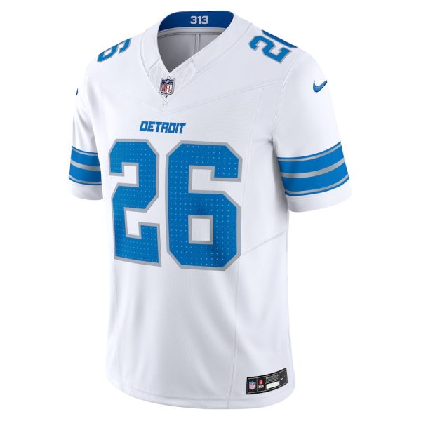 Men's Detroit Lions Jahmyr Gibbs Nike White Vapor F.U.S.E. Limited Jersey - GNE DROP341