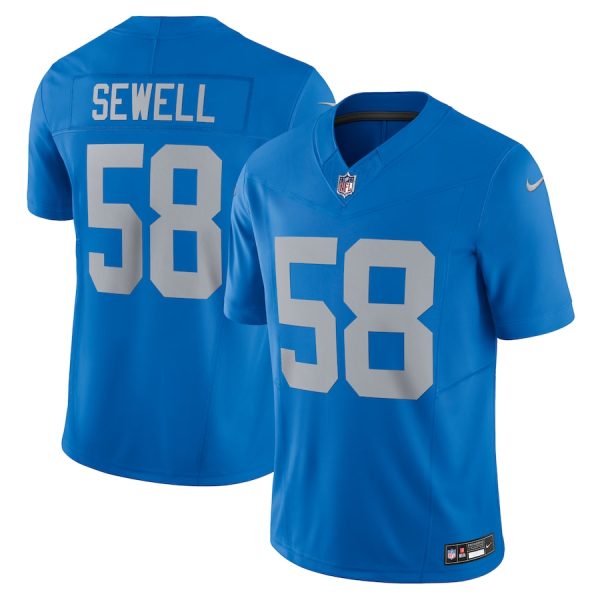 Men's Detroit Lions Penei Sewell Nike Blue Vapor F.U.S.E. Alternate Limited Jersey - GNE DROP342