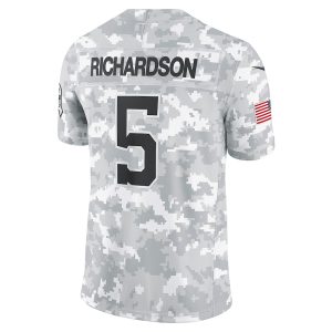 Men's Indianapolis Colts Anthony Richardson Nike Arctic Camo 2024 Salute to Service Limited Jersey - GNE DROP348