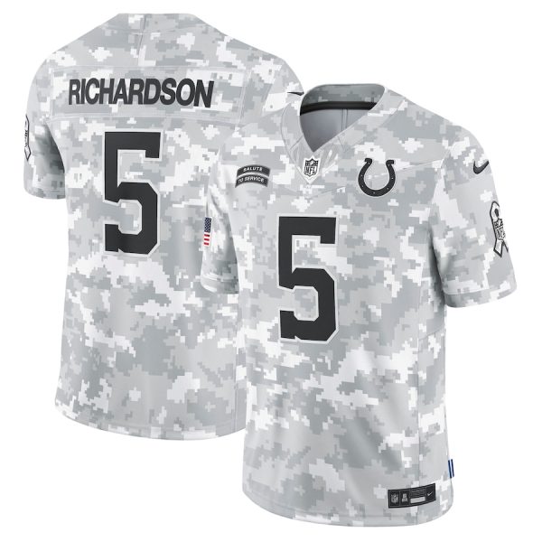 Men's Indianapolis Colts Anthony Richardson Nike Arctic Camo 2024 Salute to Service Limited Jersey - GNE DROP348