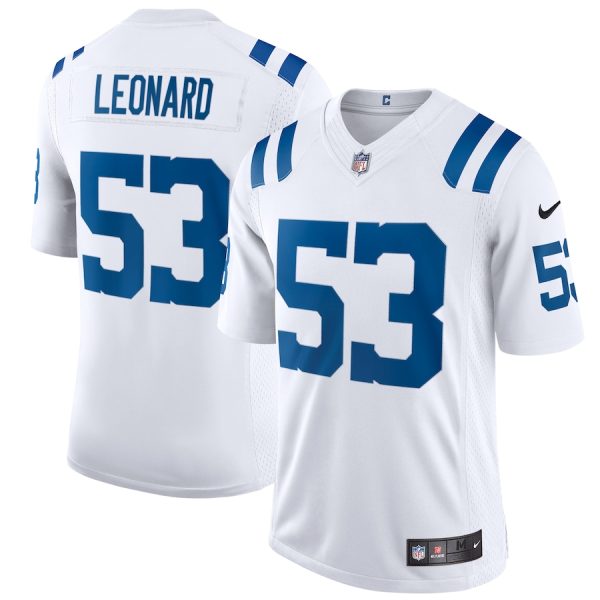 Men's Indianapolis Colts Shaquille Leonard Nike White Vapor Limited Jersey - GNE DROP358