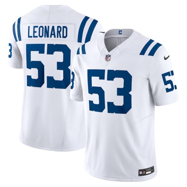 Men's Indianapolis Colts Shaquille Leonard Nike White Vapor F.U.S.E. Limited Jersey - GNE DROP362