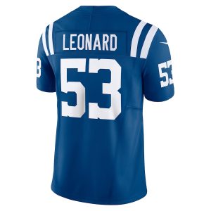 Men's Indianapolis Colts Shaquille Leonard Nike Royal Vapor F.U.S.E. Limited Jersey - GNE DROP363